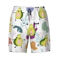 thumbnail image 4 of Lsque Mens Swim Trunks Orange Green Avocado Pattern - Bathing Suit Compression Liner - Beach Swim Shorts Swimwear - (S-3XL) - Stretch Quick Dry -Small, 4 of 9