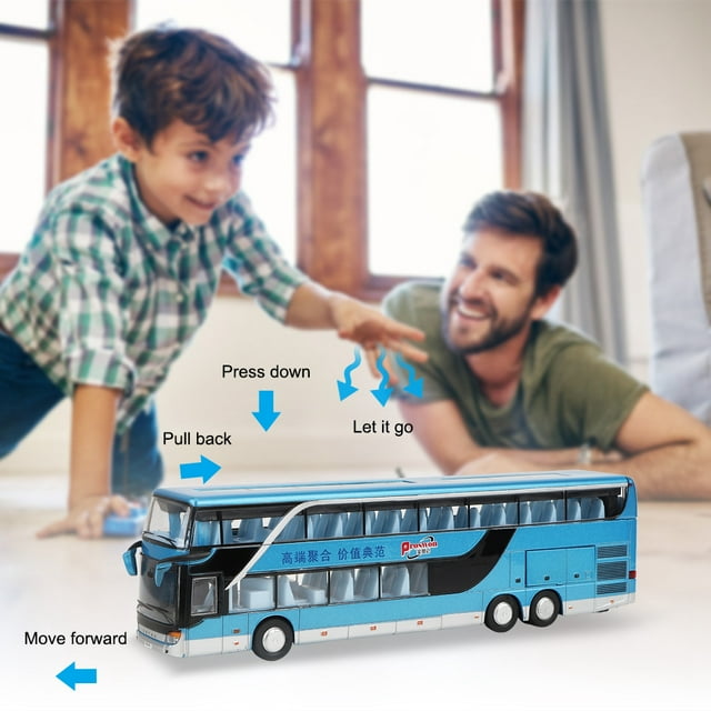 Modèle de Voiture Jouet, Jouet Bus en Alliage Mini Bus Jouet, Ensemble de Jeu Jouets Électriques pour Filles pour Garçons