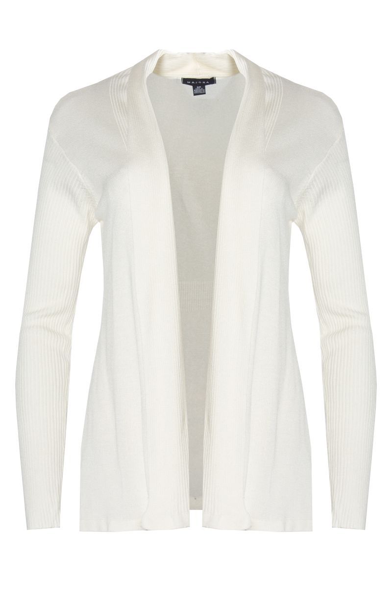 long white ribbed cardigan