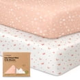 thumbnail image 1 of Pack and Play Sheets KeaBabies Isla, paquete de 2 unidades, ajustables, 38 x 26 cm, 1 of 9