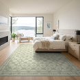 thumbnail image 3 of ODIKA 9'x12' Washable Area Rug Low Pile, Flatwoven, Entry Botanical Trellis Farmhouse Lattice Trailing Vine Door Flowing Dynamic for Great Room, Indoor Concept, Large Living, 3 of 7