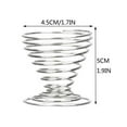 thumbnail image 3 of Stainless Steel Spring Wire Egg Cup Holder Stand, Flexible Spiral Design For Boiled Egg Storage, Anti-Slip Base & Durable Construction, Kitchen Countertop Cooking Tool, Easy Clean, 3 of 4