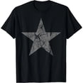 thumbnail image 1 of Playera de Mujer Estilo Grunge con Estampado de Estrella Gris Vintage, 1 of 7
