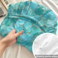 thumbnail image 4 of Twin XL Size Fitted Sheet Set - Green Geometric 2 Piece Bedding Sets 16" Deep Pocket Fitted Sheet with 1 Pillowcases, Farmhouse Abstract Neutral Motifs Brushed Microfiber Hotel Luxury Bed Sheets, 4 of 9