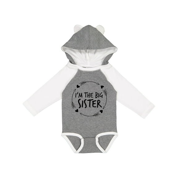 Inktastic I'm The Sister Girls Long Sleeve Baby Bodysuit