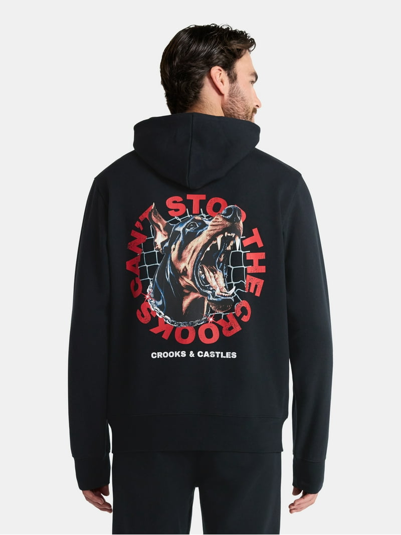 Crooks & Castles Men's Red Doberman Graphic Hoodie, Sizes XS-3XL