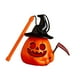 thumbnail image 3 of Linterna de calabaza de Halloween, lámpara de escritorio de mano iluminada con forma de calabaza para niños, luz amarilla intermitente para porche, Con hoz, 3 of 9