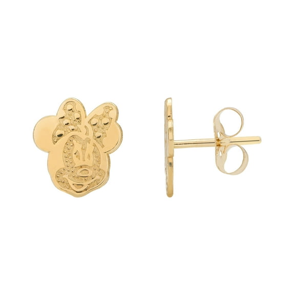 Disney Girls/ Tween 10KT Yellow Gold Minnie Mouse Earrings