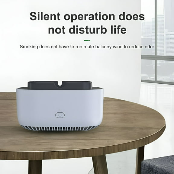 ACDANC Smokeless Ashtray, Detachable Indoor Smoke Grabber Ashtray, 20min Auto Off Quiet Anti-Flaming Ashtray Air Filter Battery Powered Ashtray for Home Office Car