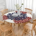 thumbnail image 3 of Colorful Round Table Cover, Boho Floral Design with Elasticated Edge for Up to 56 Inches, 3 of 7