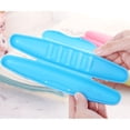 thumbnail image 2 of keepw Portable Travel Hiking Candy Color Camping Scrub Toothbrush Case Packing Holder Container blue, 2 of 6