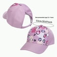thumbnail image 3 of KPOPLK Children's Baseball Cap With Ponytail For Girls Boys Adjustable Summer Hat Visor Hat Junior Tennis Cap Peaked Cap Baseball Cap Sun Visor Hat Summer Hat Sun Hat(2-8 Years,Pink), 3 of 5