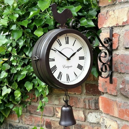 AIHOME Outdoor Wrought Iron Garden Clock Innovative ...