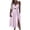 Pink, variant on qolati Summer Dresses for Women 2023 Cute Twisted Knot Front Spaghetti Strap Maxi Dress Elegant Hollow Out High Split Hem Prom Cocktail Party Dress