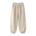 thumbnail image 4 of Khunlpohl Womens Sweatpants Elastic High Waist Loose Joggers Trousers Solid Color Lightweight Casual Pants with Pockets, 4 of 5