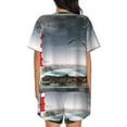 thumbnail image 6 of Haiem 3d Lighthouse in the Surf Pattern Pajama Set for Women 2 Piece Lounge Set Short Sleeve Tops and Shorts Soft Sleepwear-4X-Large, 6 of 7
