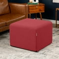 thumbnail image 4 of Jaxx Monroe Square Foam Ottoman with Stain Resistant Performance Fabric, Large (24 x 24 x 18), Poppy Red, 4 of 5