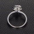 thumbnail image 2 of Limited Time Sale Half carat Antique design Halo Round Engagement Ring in 10k White Gold for Women, 2 of 3
