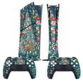 thumbnail image 2 of Skin Sticker for PS5 Slim Standard Disc Digital Edition Console and Controllers Decals for Playstation 5 (Colorful Ditsy Floral Print Christmas Tree,PS5 Slim), 2 of 5
