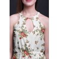 thumbnail image 2 of Bimba Floral Women Printed Crew Neck Side Slits Halter Dress Long Evening Gown-X-Large, 2 of 6