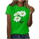 thumbnail image 1 of Camisas de Manga Corta para las Mujeres Moda Casual Impresión Cuello Redondo Suéter Tee Blusas, 1 of 3