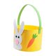 thumbnail image 4 of Cesta de Pascua vacía, reutilizable, decoración decorativa, recuerdo de fiesta con asa para niños Amarillo, 4 of 8