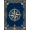 Navy Blue, Pattern 12, variant on ODIKA 8'x10' Washable Area Rug Non-Slip Chair-Friendly Mat Antique Compass Rose Maritime Star Points Aged Rope Frame Design for Dining Room, Large Office, Lounge