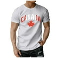 thumbnail image 2 of Chandails pour Hommes de la Fête du Canada Drapeau Canadien Manches Courtes T-Shirt Feuille d'Érable Haut Col Rond Chandails pour Hommes, 2 of 3