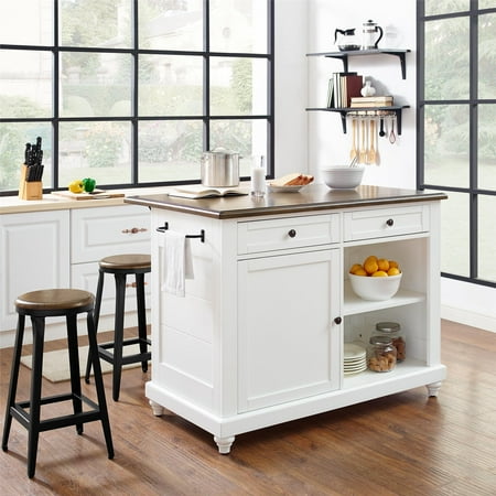 Dorel Living Kelsey Kitchen Island with 2 Stools, (Best Kitchen Island Design)