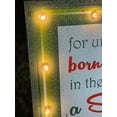 thumbnail image 5 of Lighted Luke 2:11 sign with red border Christmas yard art, 5 of 5