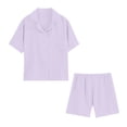 thumbnail image 4 of BOOMNY Womens Pajama Sets 2 Peice Pjs Set for Women Soft Short Sleeve Buttons Sleepwear Tops Shorts Homewear Loungewear Sets, 4 of 4