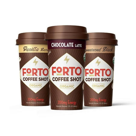 FORTO Coffee Shots - 200mg Caffeine, Variety Pack, Ready-to-Drink on the go, Cold Brew Coffee Shot - Fast Coffee Energy Boost, 6 (10 Best Shots To Drink)