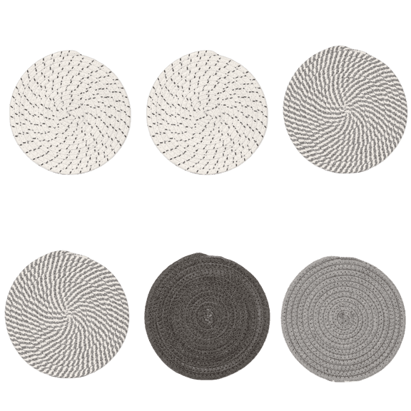 7" Trivets for Hot Dishes, Hot pots and Pans, Heat Resistant Hot Pads, Pot Holders for Kitchen, Hot Plate Mats for Kitchen Countertops, Table, Home Essentials, Farmhouse Decor，6 pieces