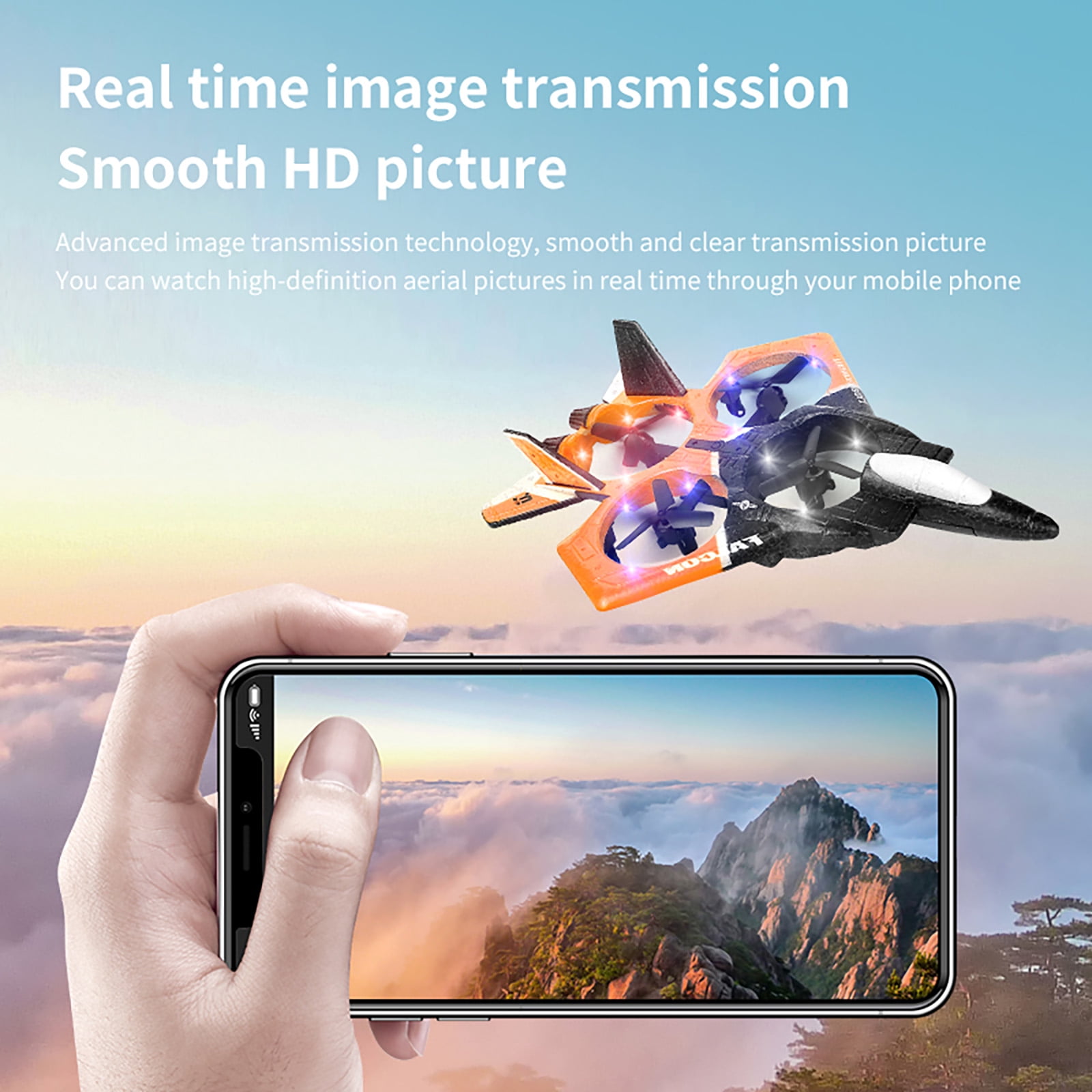 Gmdisc RC Planes for Kids 2.4GHZ Remote Control Foam Airplanes 360° Flip Fighter Jet Toy RC Airplane for Beginners Boy Toys 5-7 8 9 10 11 Year Old Boy Gifts