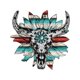 thumbnail image 2 of Camiseta con estampado de calavera bohemia, tops con estampado de girasoles y boho del lejano oeste, camiseta con estampado de calavera bohemia de piel de vaca, camisa del lejano oeste, 2 of 7