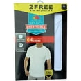 thumbnail image 4 of Fruit of the Loom Select Breathable Cooling Cotton Micro-Mesh Fabric 5/6 Pack Tag-Free Crew Shirt Available Large and X Large 6, XL White, 4 of 4