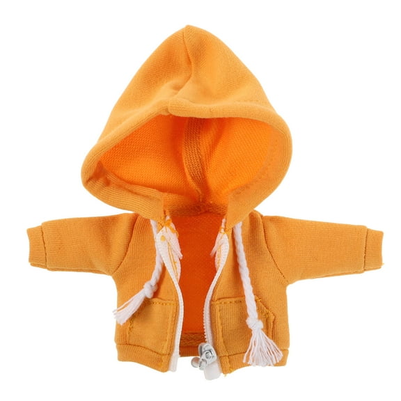 Raindrops Yellow Cloth Hoodie for 12cm Tiny Dolls, Perfect for Decoration and 1:12 Scale Doll Accessories