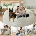 thumbnail image 5 of LinkRomat Large Bean Bag Chair with Memory Foam, Lounger with Removable Fluffy Cover, Filler Included, for Living Room, Bedroom & Dorm（3.5FT White）, 5 of 7