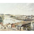 thumbnail image 2 of Pissarro, Camille 31x26 White Modern Wood Framed Museum Art Print Titled - Afternoon Sun, Rouen, 2 of 4
