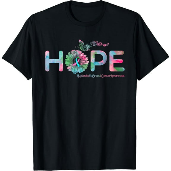 t-shirt Awareness T-Shirt Hope Butterfly Metastatic Breast Cancer mens t shirt，black，women，funny，misfits，men，journey