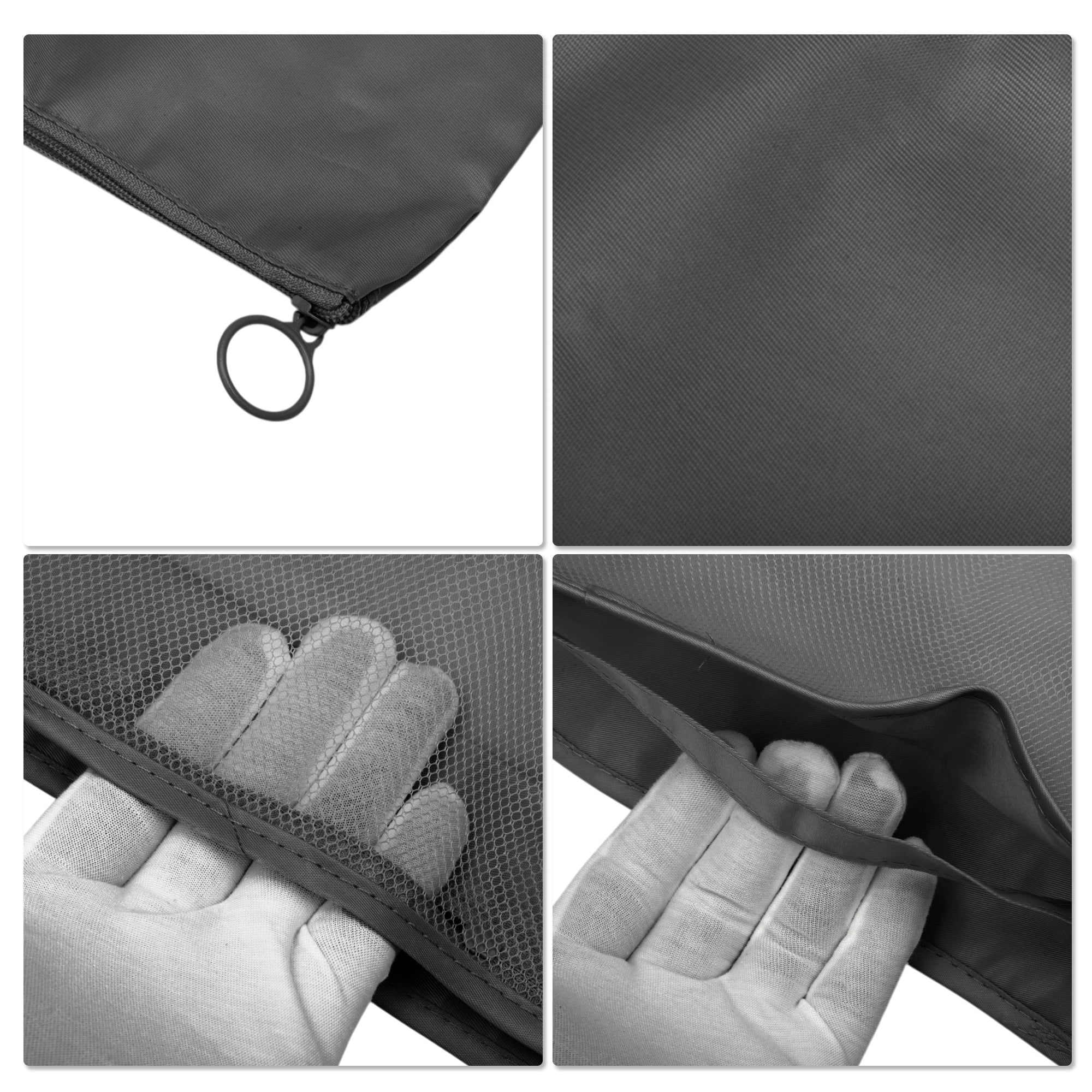 Unique Bargains 8 Pcs Portable Packing Cube Set for Luggage Black