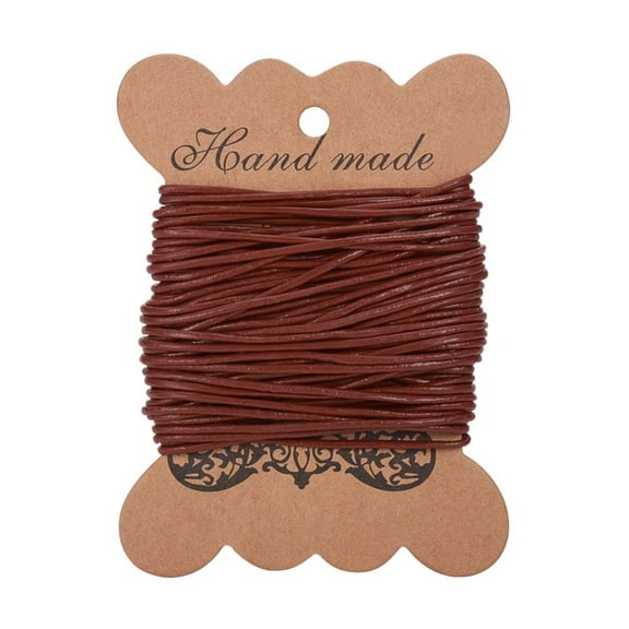 Cowhide Leather Cord Leather Jewelry Cord Jewelry DIY Making Material Round Dyed Saddle Brown 1.5mm