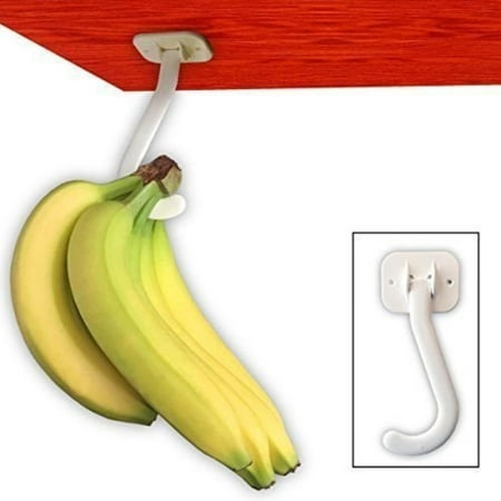 Banana Hanger Hook Under Cabinet Works w/ Towels Apron Kitchen Organizer Gadget, When you hang bananas they ripen better with fewer bruises.., By Kitchen Storage Organization Product