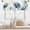 Blue Ginkgo, variant on dinii Teal Green Kitchen Curtains 54Wx18H Inch Rod Pocket Rustic Valance Farmhouse Wood Plank Vintage Country Butterfly Bedroom Window Drapes Quotes Printed Living Room Window Treatment 1 Panel