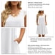 thumbnail image 5 of Vestido de encaje con cuello en V cosido, vestido de cuello en V para mujer Vestido de encaje cosido para mujer Vestido de verano informal con cuello en V Construcción resistente, 5 of 6