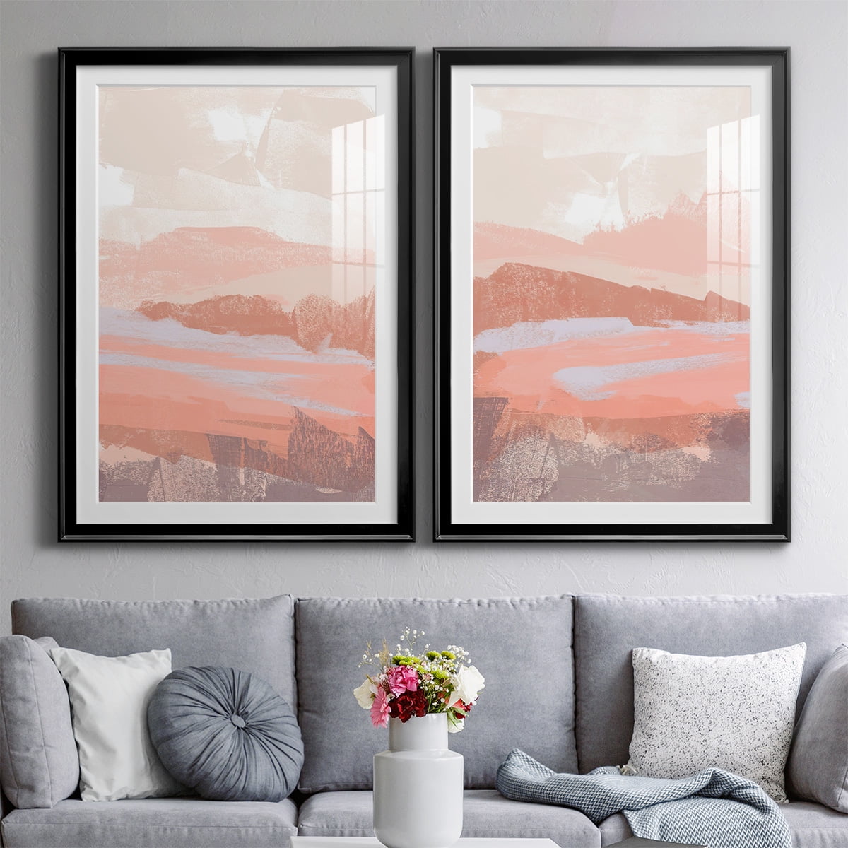 Wexford Home Dusty Desert I Premium Framed Print, 18.5" x 24.5" - Ready to Hang, Black (Set of 2)