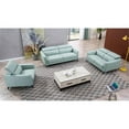 thumbnail image 3 of American Eagle Furniture Genuine Leather Accent Chair in Light Teal (Turquoise), 3 of 4