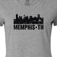 thumbnail image 4 of Inktastic Memphis city Skyline with Grunge Women's T-Shirt, 4 of 5