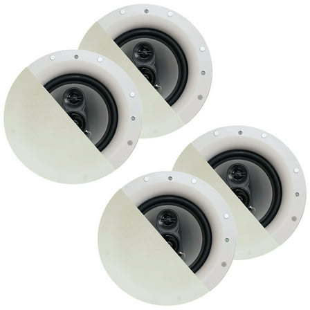 Acoustic Audio CSic84 Frameless In Ceiling 8" Speaker 2 Pair Pack 3 Way Home Theater Speakers