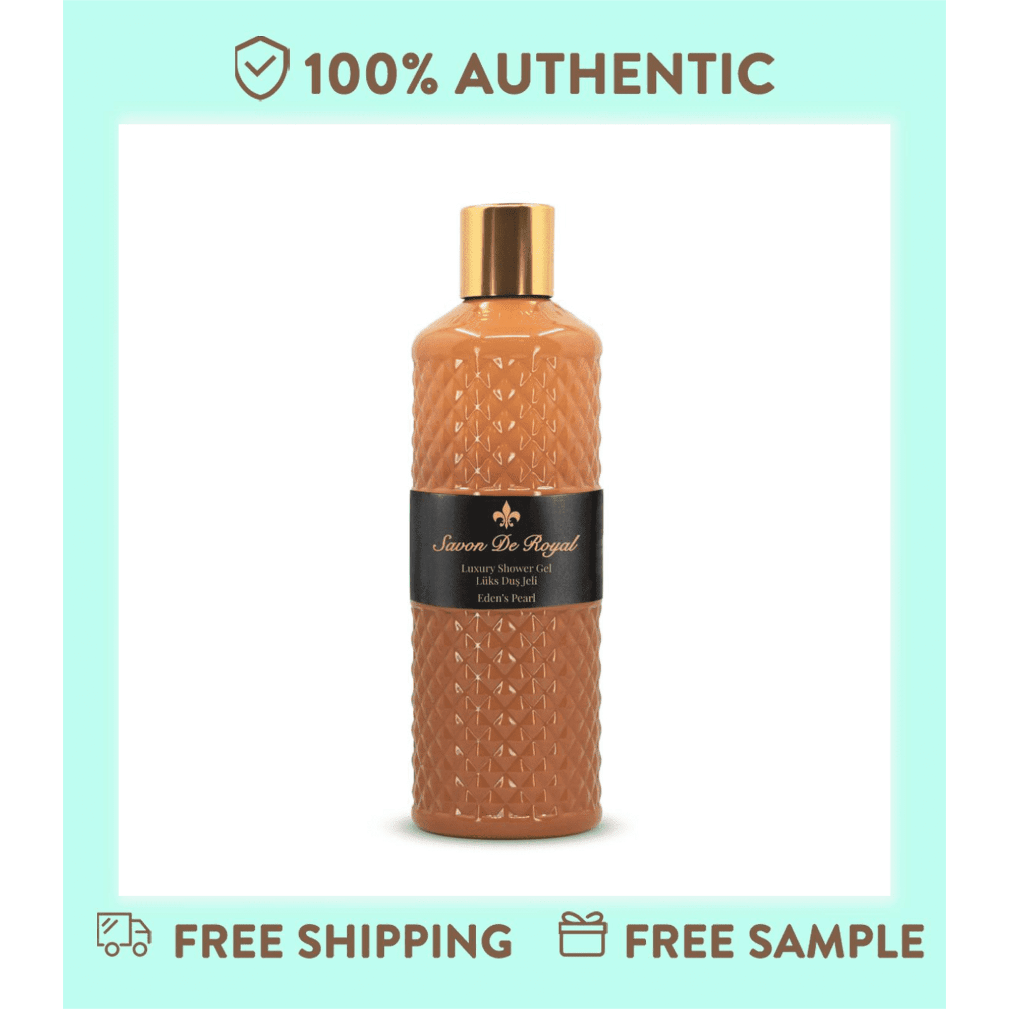 Savon De Royal Eden's Pearl Luxury Shower Gel, Nourishing Body Wash for Smooth Skin, 16.9 Fl Oz (500ml) - 2 Pack